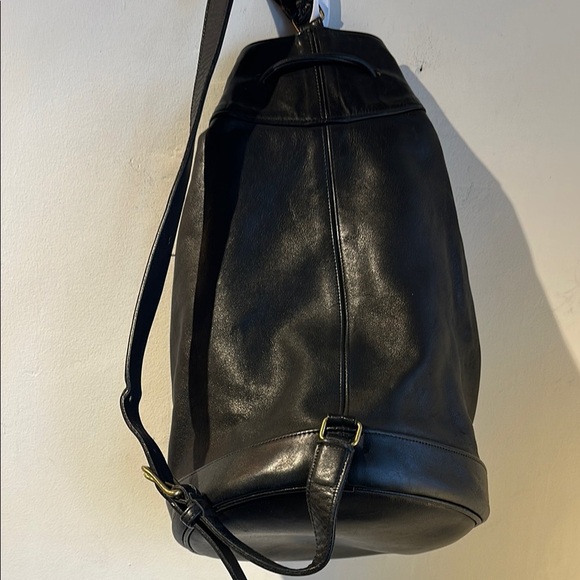 Vintage Coach Sling Bag Black Leather  Backpack - Picture 3 of 7